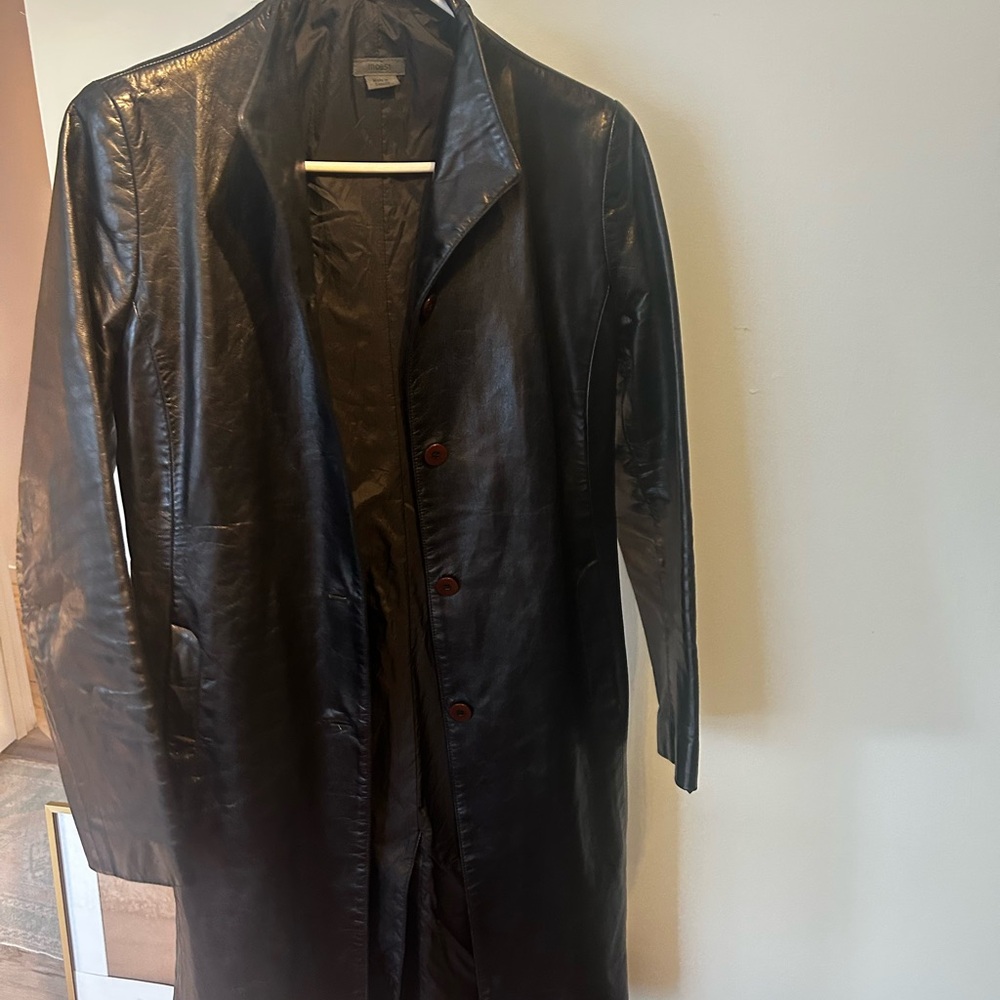 M0851 women’s leather trench